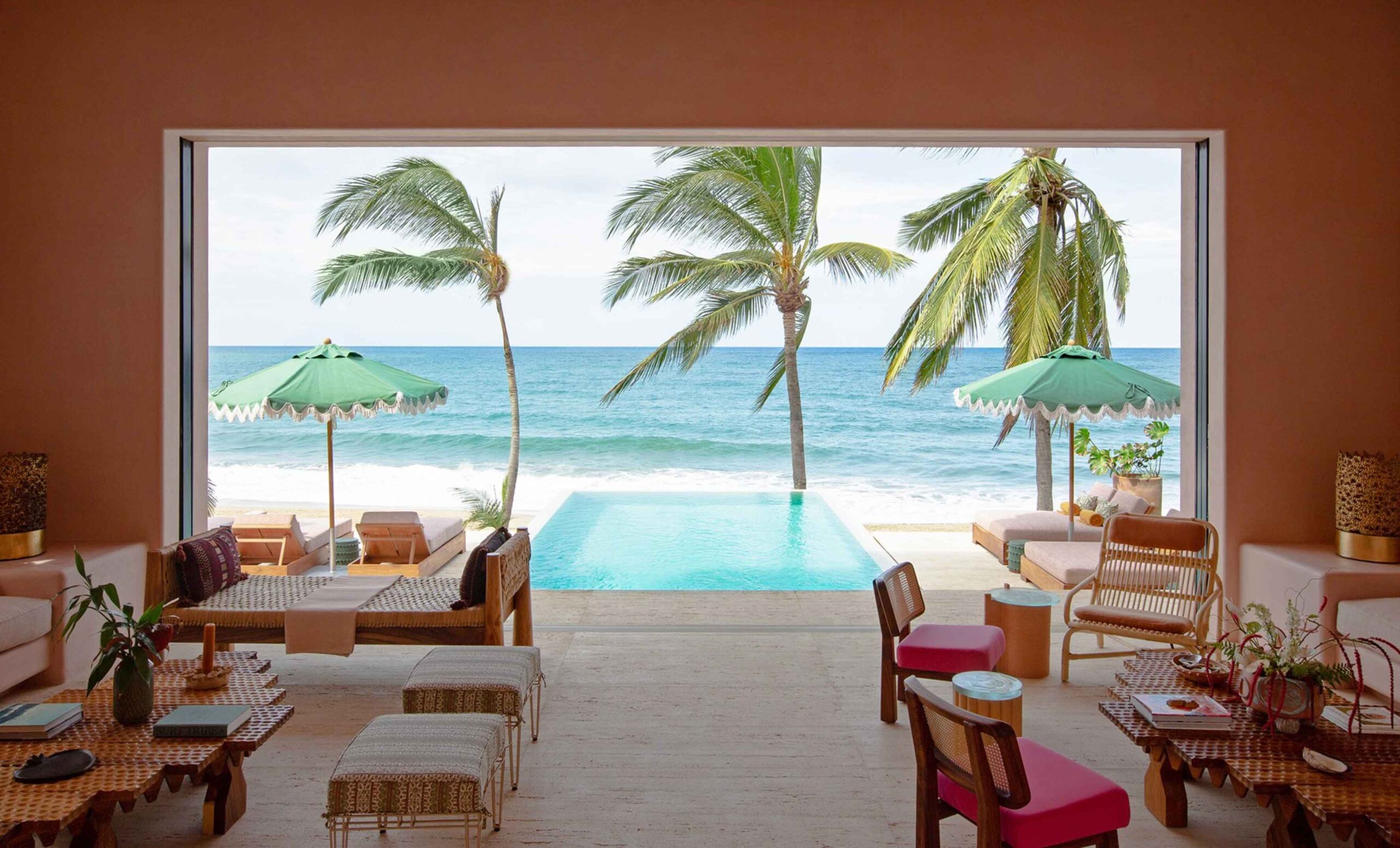 Image of umbrellas and outdoor furniture